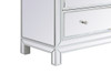 Elegant Decor MF72019WH 40 inch mirrored three drawer cabinet in white