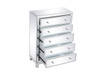 Elegant Decor MF72026WH 34 inch mirrored five drawer cabinet in white