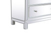 Elegant Decor MF72026WH 34 inch mirrored five drawer cabinet in white