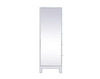 Elegant Decor MF72026WH 34 inch mirrored five drawer cabinet in white