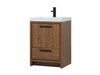 Elegant Decor VF46024WB 24 inch single bathroom vanity in walnut brown