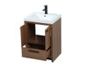 Elegant Decor VF46024WB 24 inch single bathroom vanity in walnut brown