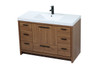 Elegant Decor VF46048WB 48 inch single bathroom vanity in walnut brown