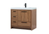 Elegant Decor VF46036WB 36 inch single bathroom vanity in walnut brown