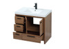 Elegant Decor VF46036WB 36 inch single bathroom vanity in walnut brown