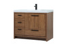 Elegant Decor VF46042WB 42 inch single bathroom vanity in walnut brown Elegant Decor VF46042WB 42 inch single bathroom vanity in walnut brown