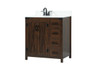 Elegant Decor VF90232EX-BS 32 inch single bathroom vanity in expresso with backsplash