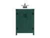 Elegant Decor VF90224MGN 24 inch single bathroom vanity in green Elegant Decor VF90224MGN 24 inch single bathroom vanity in green