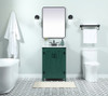 Elegant Decor VF90224MGN 24 inch single bathroom vanity in green Elegant Decor VF90224MGN 24 inch single bathroom vanity in green