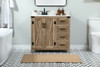 Elegant Decor VF90236NT-BS 36 inch single bathroom vanity in natural oak with backsplash