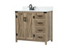 Elegant Decor VF90236NT-BS 36 inch single bathroom vanity in natural oak with backsplash