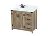 Elegant Decor VF90236NT-BS 36 inch single bathroom vanity in natural oak with backsplash
