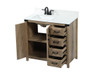 Elegant Decor VF90236NT-BS 36 inch single bathroom vanity in natural oak with backsplash