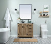 Elegant Decor VF90236NT 36 inch single bathroom vanity in natural oak