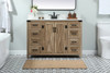 Elegant Decor VF90248NT-BS 48 inch single bathroom vanity in natural oak with backsplash