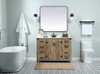 Elegant Decor VF90248NT-BS 48 inch single bathroom vanity in natural oak with backsplash