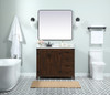 Elegant Decor VF90242EX-BS 42 inch single bathroom vanity in expresso with backsplash