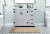 Elegant Decor VF90242GR-BS 42 inch single bathroom vanity in grey with backsplash