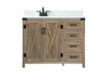 Elegant Decor VF90242NT-BS 42 inch single bathroom vanity in natural oak with backsplash
