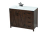 Elegant Decor VF90242EX 42 inch single bathroom vanity in expresso Elegant Decor VF90242EX 42 inch single bathroom vanity in expresso