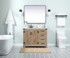 Elegant Decor VF90242NT 42 inch single bathroom vanity in natural oak