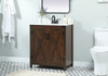 Elegant Decor VF90230EX-BS 30 inch single bathroom vanity in expresso with backsplash