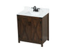 Elegant Decor VF90230EX-BS 30 inch single bathroom vanity in expresso with backsplash