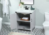 Elegant Decor VF90230GR-BS 30 inch single bathroom vanity in grey with backsplash
