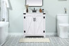 Elegant Decor VF90230WH-BS 30 inch single bathroom vanity in white with backsplash
