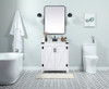 Elegant Decor VF90230WH-BS 30 inch single bathroom vanity in white with backsplash