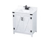 Elegant Decor VF90230WH-BS 30 inch single bathroom vanity in white with backsplash