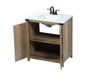 Elegant Decor VF90230NT 30 inch single bathroom vanity in natural oak