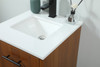 Elegant Decor VF48018MTK 18 inch single bathroom vanity in teak