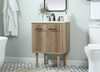 Elegant Decor VF48024NT-BS 24 inch single bathroom vanity in natural oak with backsplash