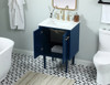 Elegant Decor VF48024MBL 24 inch single bathroom vanity in blue