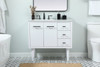 Elegant Decor VF48036MWH 36 inch single bathroom vanity in white