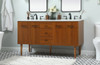 Elegant Decor VF48060DMTK 60 inch single bathroom vanity in teak