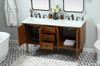 Elegant Decor VF48060DMTK 60 inch single bathroom vanity in teak
