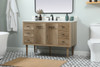 Elegant Decor VF48048NT-BS 48 inch single bathroom vanity in natural oak with backsplash