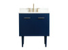 Elegant Decor VF48030MBL-BS 30 inch single bathroom vanity in blue with backsplash