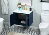 Elegant Decor VF48030MBL-BS 30 inch single bathroom vanity in blue with backsplash