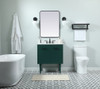 Elegant Decor VF48030MGN-BS 30 inch single bathroom vanity in green with backsplash