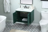 Elegant Decor VF48030MGN-BS 30 inch single bathroom vanity in green with backsplash