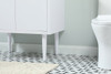 Elegant Decor VF48030MWH-BS 30 inch single bathroom vanity in white with backsplash