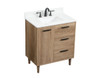 Elegant Decor VF47030NT-BS 30 inch single bathroom vanity in natural oak with backsplash