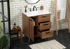Elegant Decor VF47030WB-BS 30 inch single bathroom vanity in walnut brown with backsplash