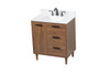 Elegant Decor VF47030WB-BS 30 inch single bathroom vanity in walnut brown with backsplash