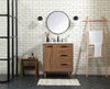 Elegant Decor VF47030WB 30 inch single bathroom vanity in walnut brown