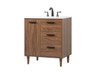 Elegant Decor VF47030WB 30 inch single bathroom vanity in walnut brown