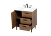 Elegant Decor VF47030WB 30 inch single bathroom vanity in walnut brown